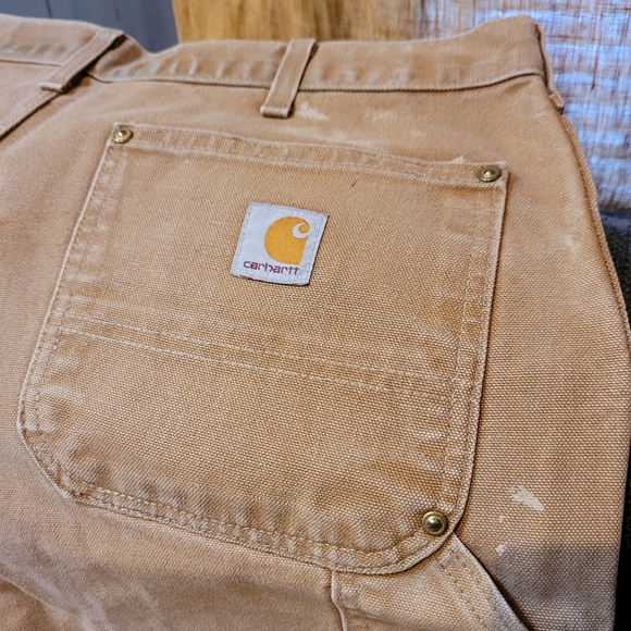 Carhartt mens tan reinforced work pants loose original fit 36x34 - Picture 3 of 8